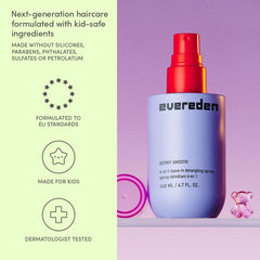 Evereden detangler spray next to common items for scale and convenience