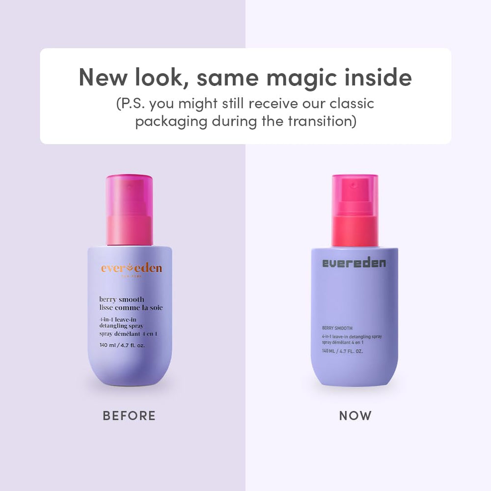 Evereden detangler spray mist in action for easier combing benefit