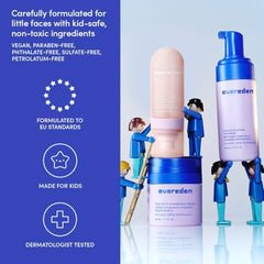 Evereden face wash suds detail showing gentle foam for daily cleansing