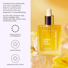 Evereden lifestyle photo with pregnant woman using serum for comfort
