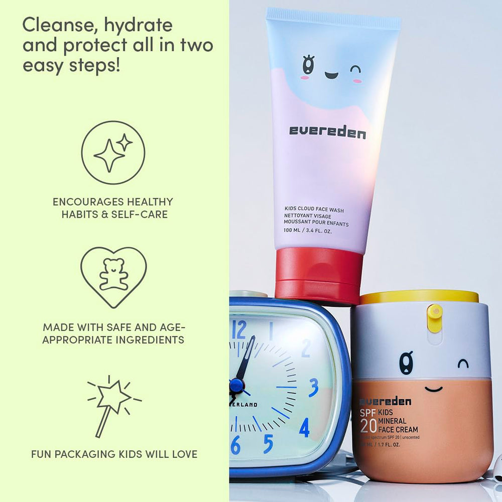 Evereden SPF cream pump detail showing easy dispensing and control