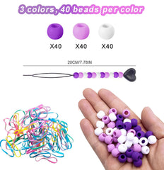 Everfunny beader tool with elastics displayed for quick bead threading benefit