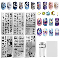 EVERJOYCRAFT front view of six-sheet set showing plates and tools for instant stamping
