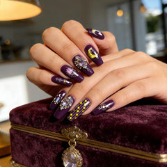 EVERJOYCRAFT finished cosmic manicure in lifestyle scene showing wearable inspiration