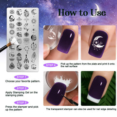 EVERJOYCRAFT stamper and scraper detail demonstrating easy polish transfer control