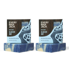 Every Man Jack front packaging showing Glacier Bay two-pack and natural branding