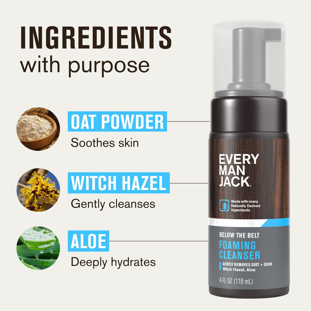 Every Man Jack witch hazel extract visual representing natural cleansing support
