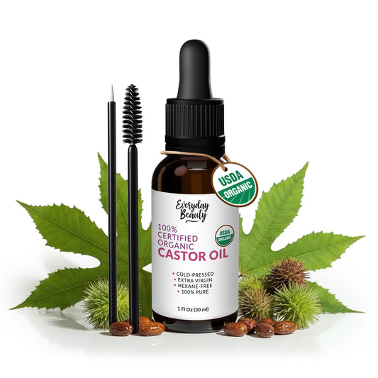 Everyday Beauty bottle front view showing organic castor oil purity and trust