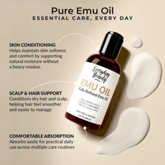 Everyday Beauty emu oil pipette dispensing precise drops for controlled application benefit