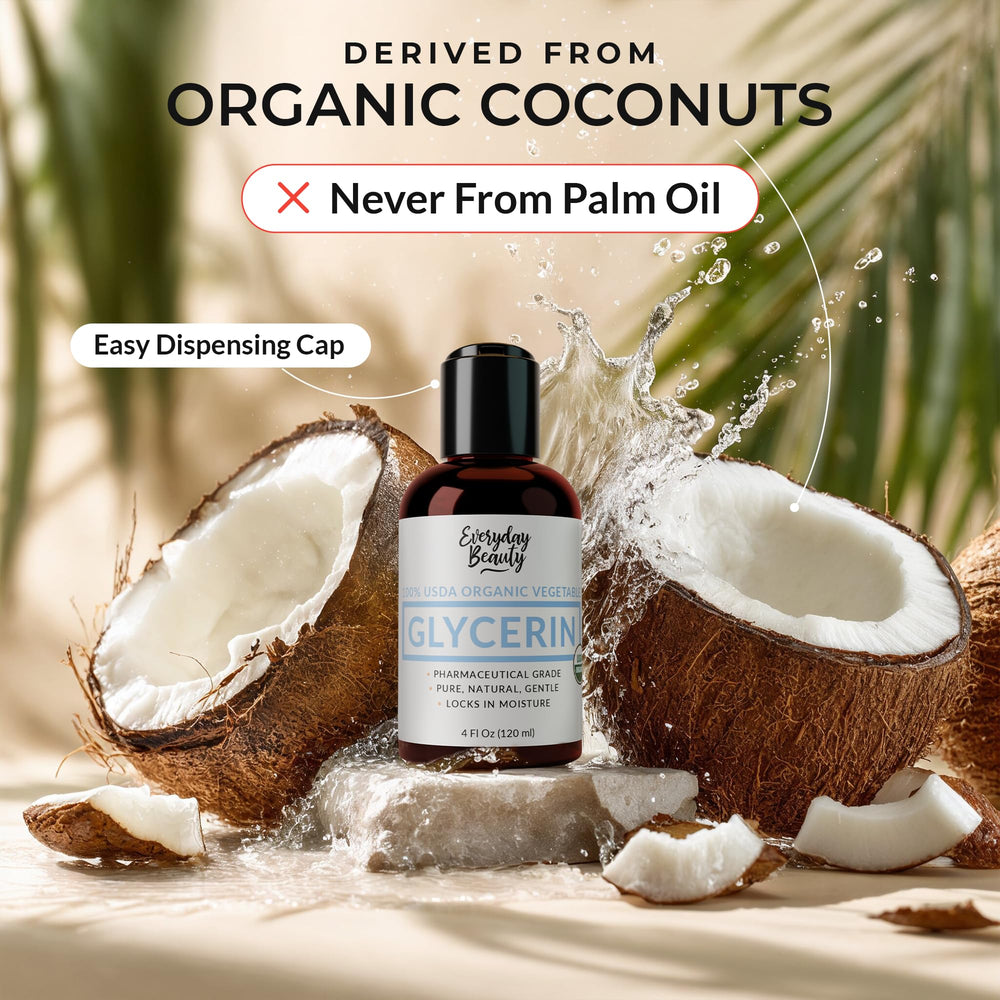 Everyday Beauty glycerin drop on skin demonstrating hydration and softened texture