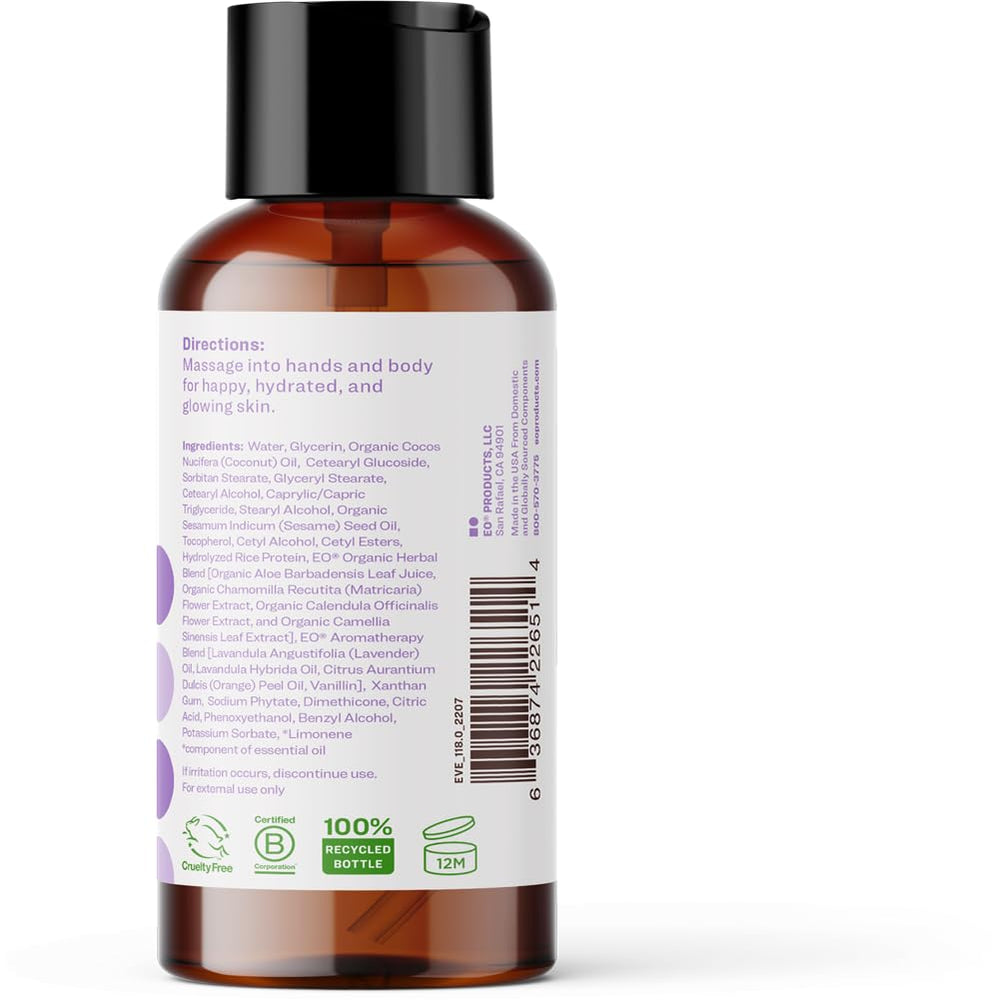 Everyone ingredients label close-up highlighting transparency and certification notes