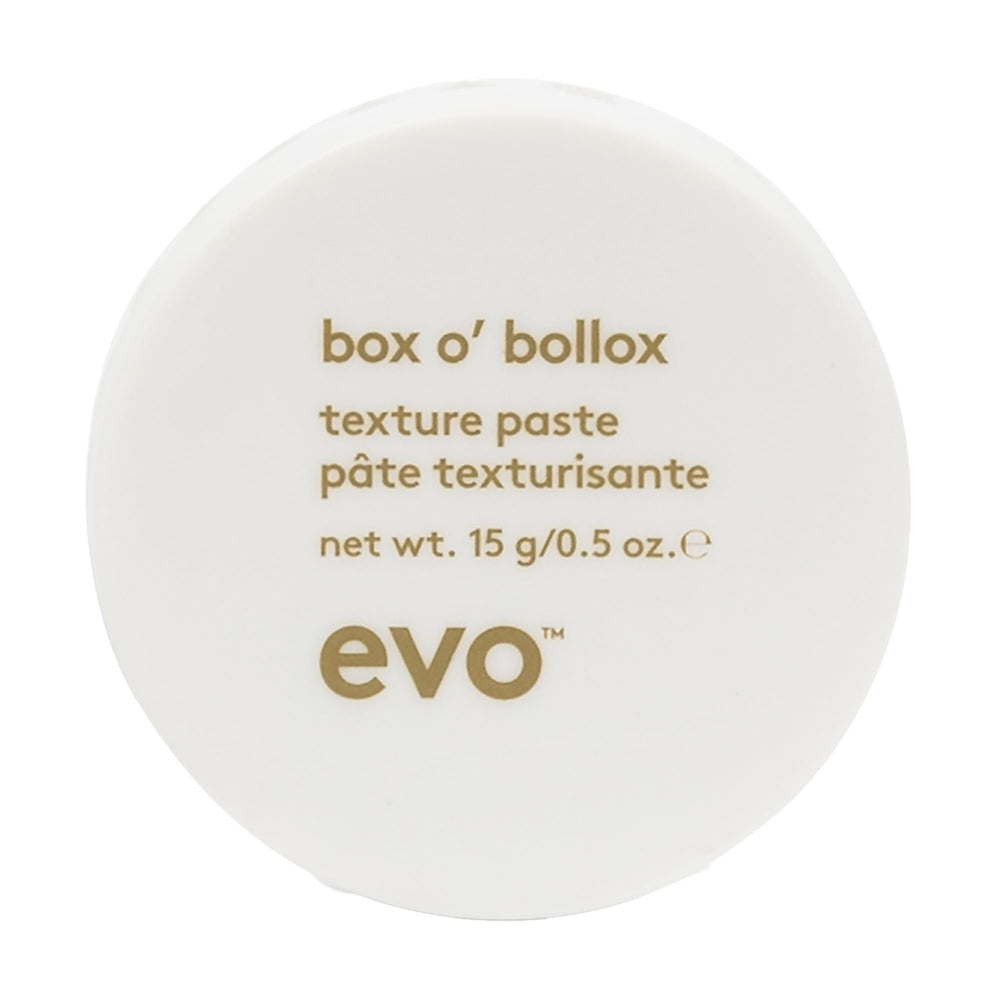 EVO Box O' Bollox front jar showing label and compact travel size benefit