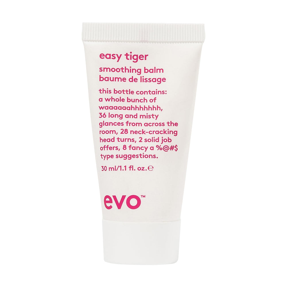 EVO Easy Tiger front tube showing label and travel-size convenience