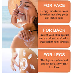 Applying Evolvique sunscreen on face demonstrating smooth absorption