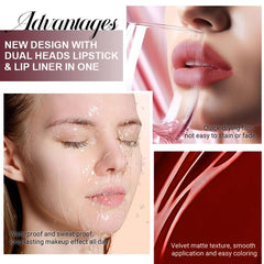 evpct application in hand demonstrating how to line and fill for defined, long‑lasting lips benefit ease