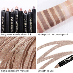 evpct applying a bronze stick on eyelid demonstrating quick, crease-resistant payoff
