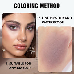 evpct applied on eyelid showcasing plum accents that enhance green eyes