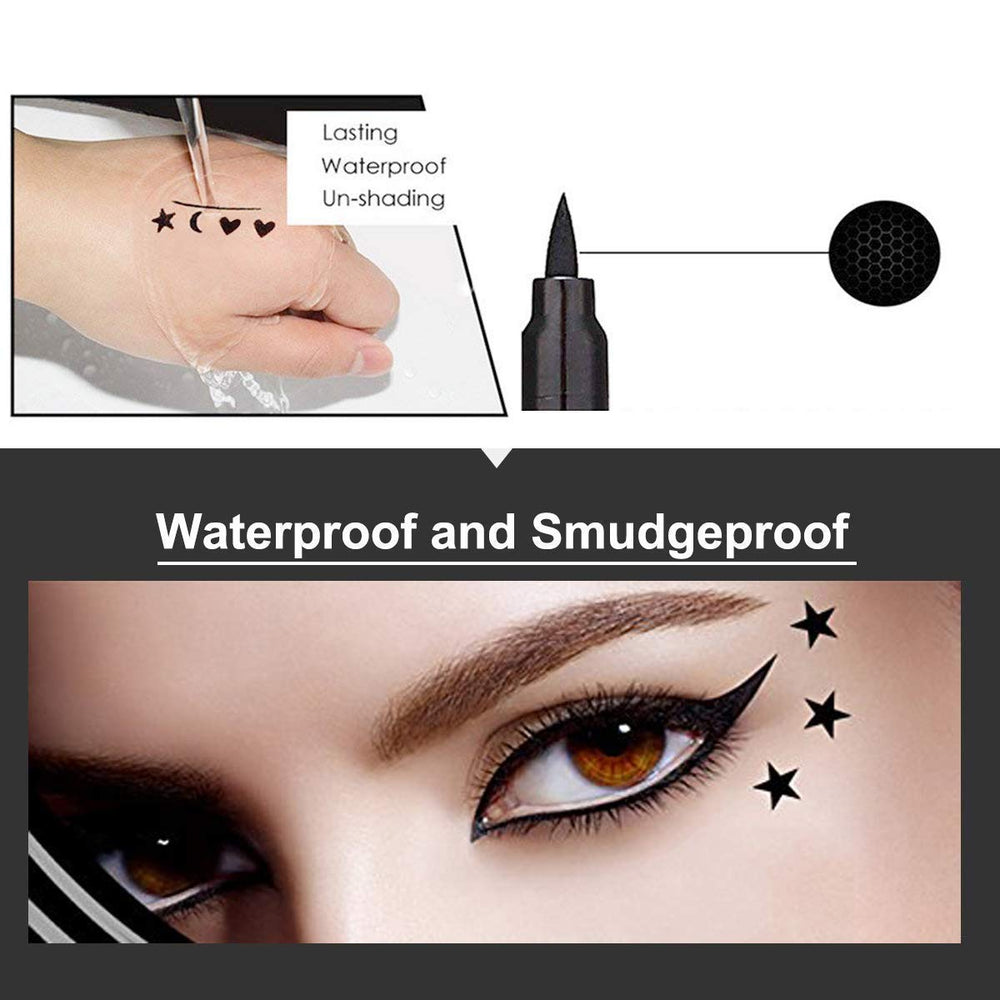 evpct applying winged liner with stamp for quick, even wings