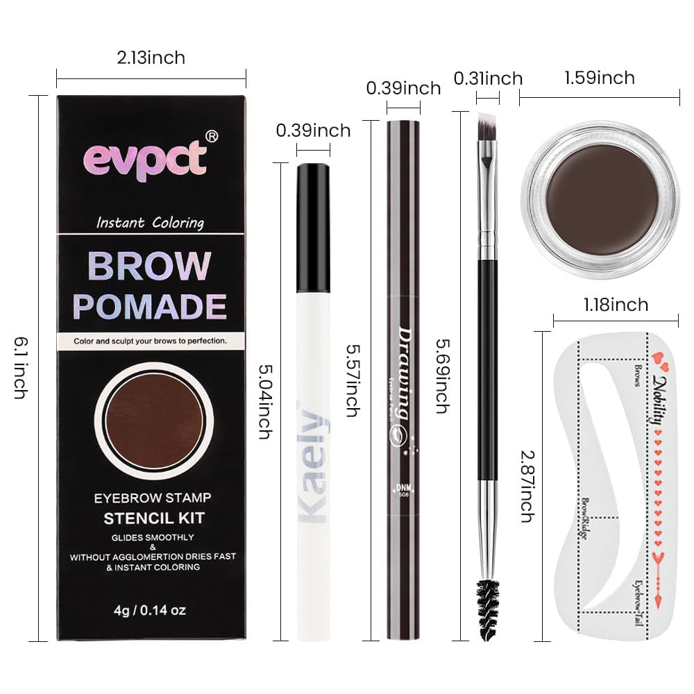 evpct brow application in use demonstrating stencil-guided shaping for even brows