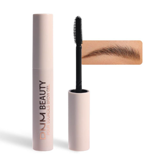 evpct clear eyebrow gel tube front showing branding and compact design benefit