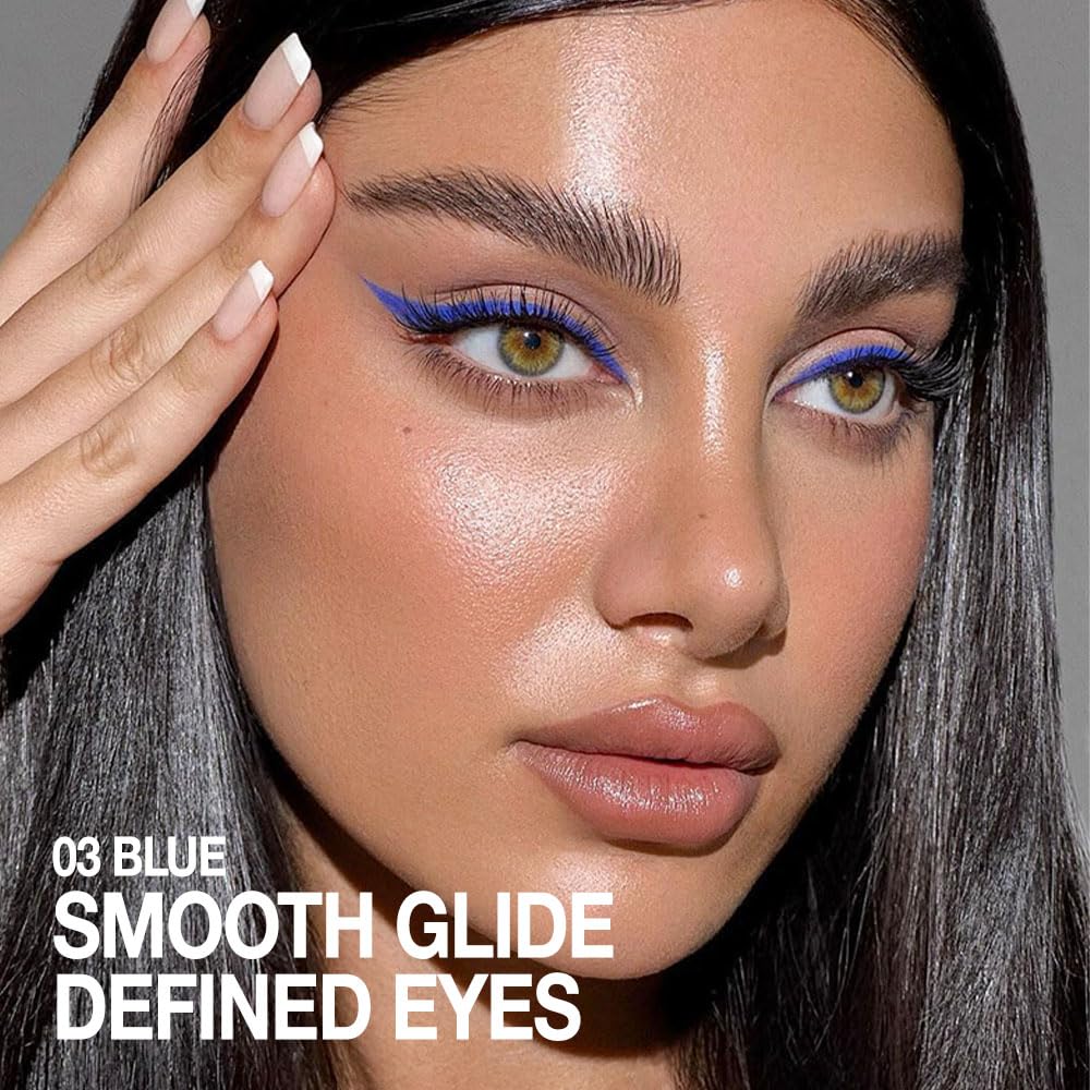 evpct color swatches on arm highlighting royal blue vibrancy and payoff