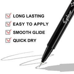 evpct eyeliner applied on model creating bold cat-eye for standout impact