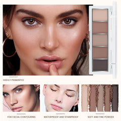 evpct five-pan open view displaying coordinated nude to ebony tones for easy application