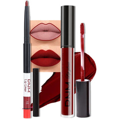 evpct front packaging showing maroon lipstick set and clear product view benefit lasting color