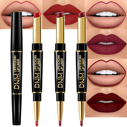 evpct front packaging showing three dark ruby pencils and neat presentation, great for gifting