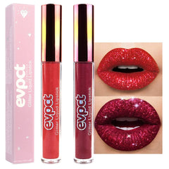evpct front packaging showing two red glitter tubes, ideal gift presentation