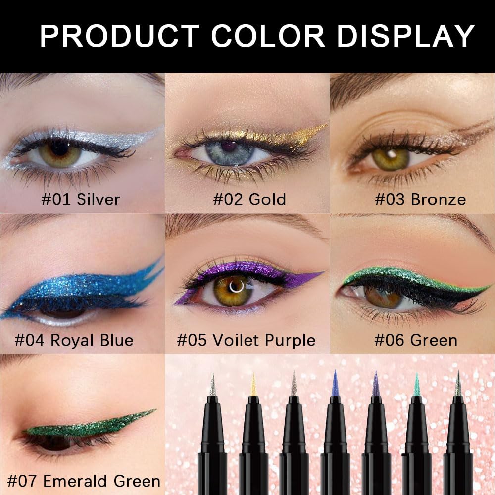 evpct eyeliner applied on lashes highlighting sparkle that enhances eyes