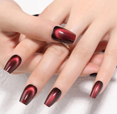 evpct hand model wearing nails displaying polished salon finish