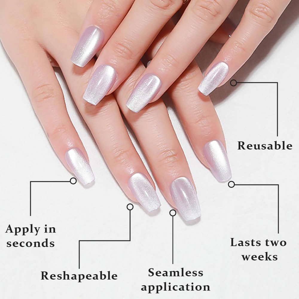 evpct hand holding nail for scale showing medium length and wearable size benefit