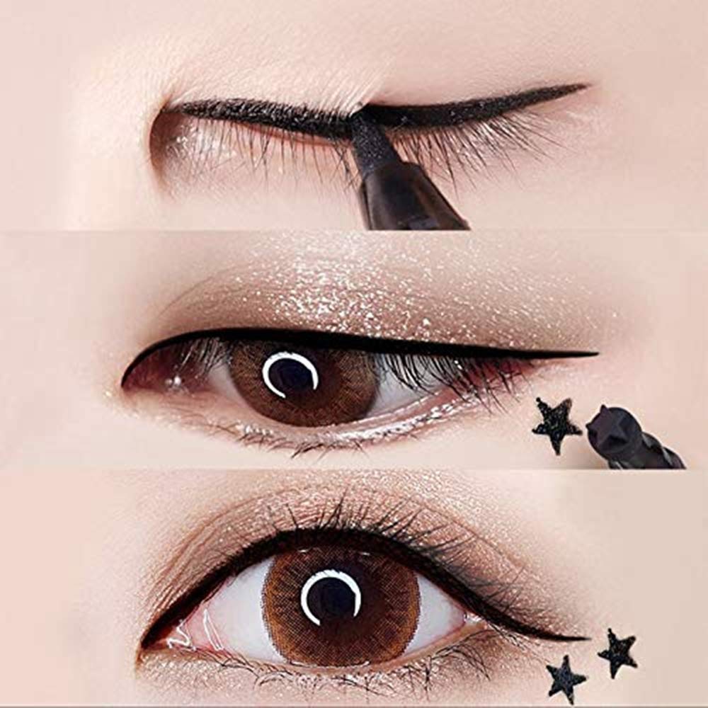 evpct finished party eye look showcasing decorative stamps for standout style