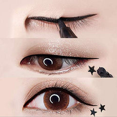 evpct finished party eye look showcasing decorative stamps for standout style