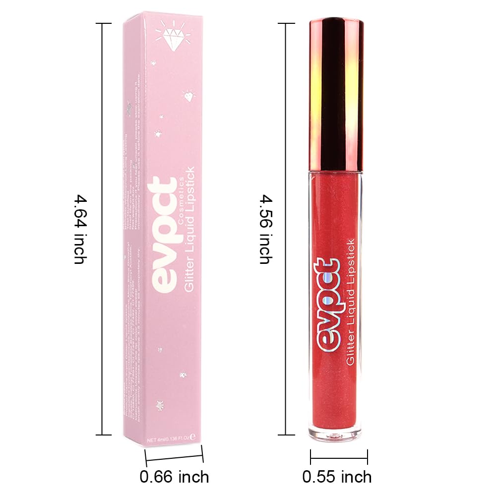 evpct lifestyle party look with bold red glitter lips for long-lasting glamour