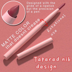 evpct model applying liner to lips to create crisp definition and fuller appearance