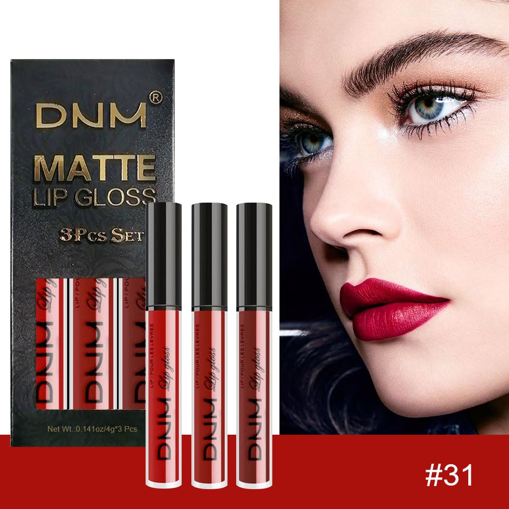 evpct lip model wearing deep ruby showing bold, long-lasting color