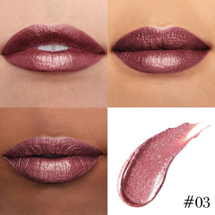 evpct lips application step showing liner outline then filled metallic gloss for impact