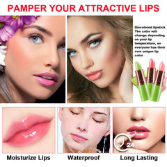evpct lipstick applied on model demonstrating personalized tint and natural enhancement benefit
