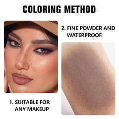 evpct matte brown swatched on eyelid creating natural definition benefit for mature skin