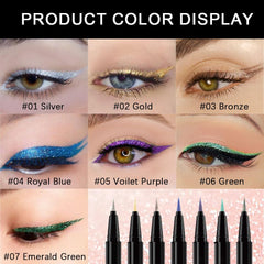 evpct silver metallic stroke on skin highlighting reflective shimmer benefit