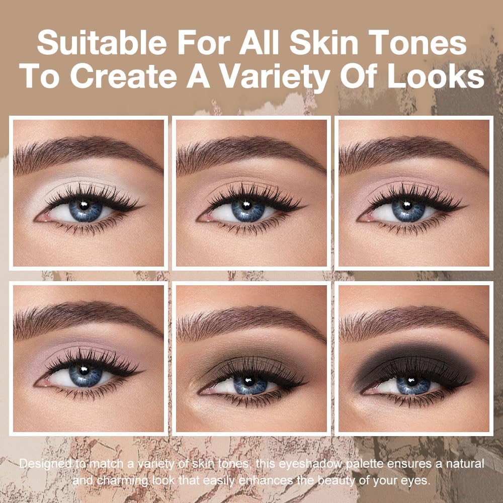 evpct open palette overhead view with six matte pans for easy shade selection