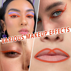 evpct orange eyeliner in use eye application demonstrating precise long-lasting line