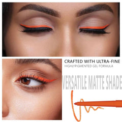 evpct orange eyeliner swatches on arm showing vivid pigment and color payoff