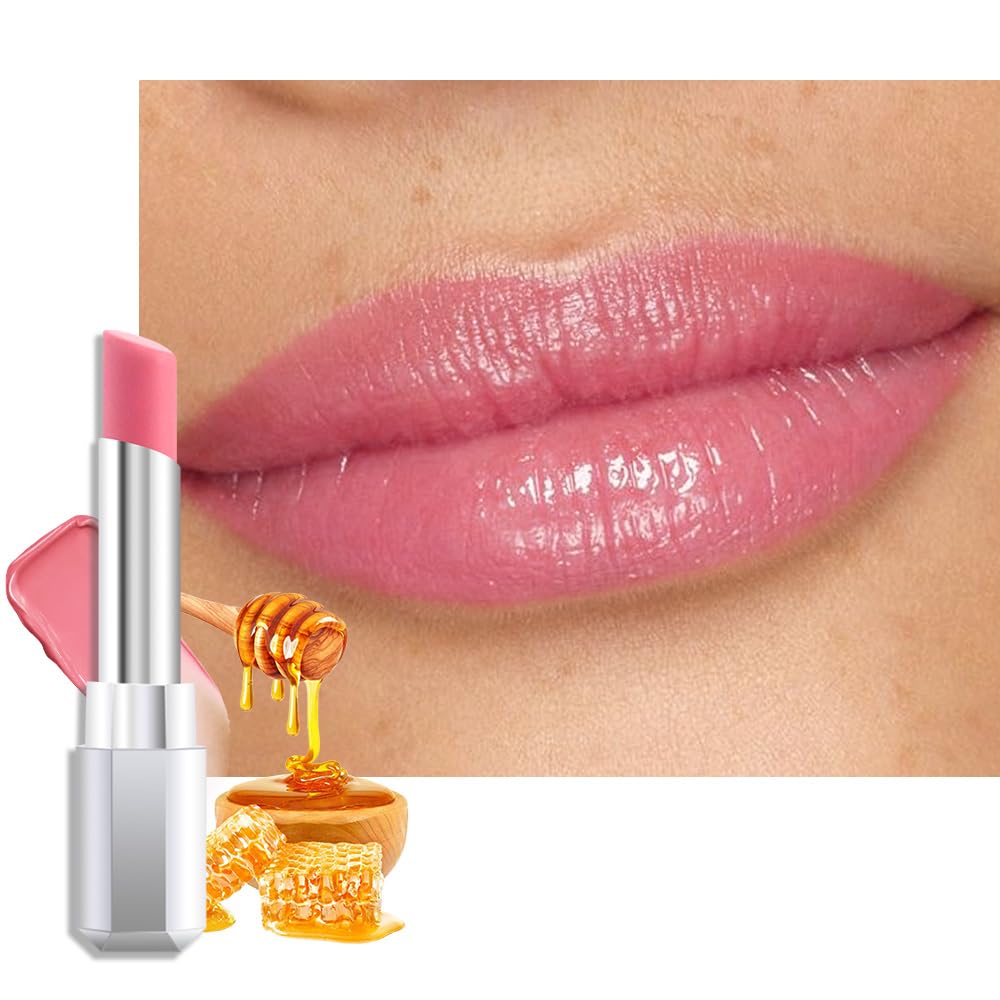 evpct front packaging showing pink honey tinted balm, clear everyday benefit