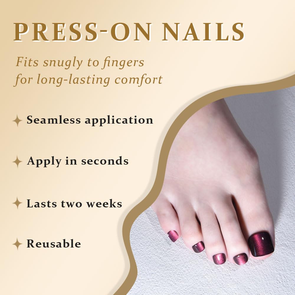 evpct press-on in-hand application demonstrating easy no-glue convenience