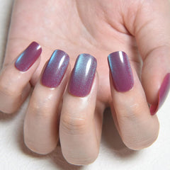 evpct side profile of a medium square nail showing shape benefit: wearable everyday silhouette