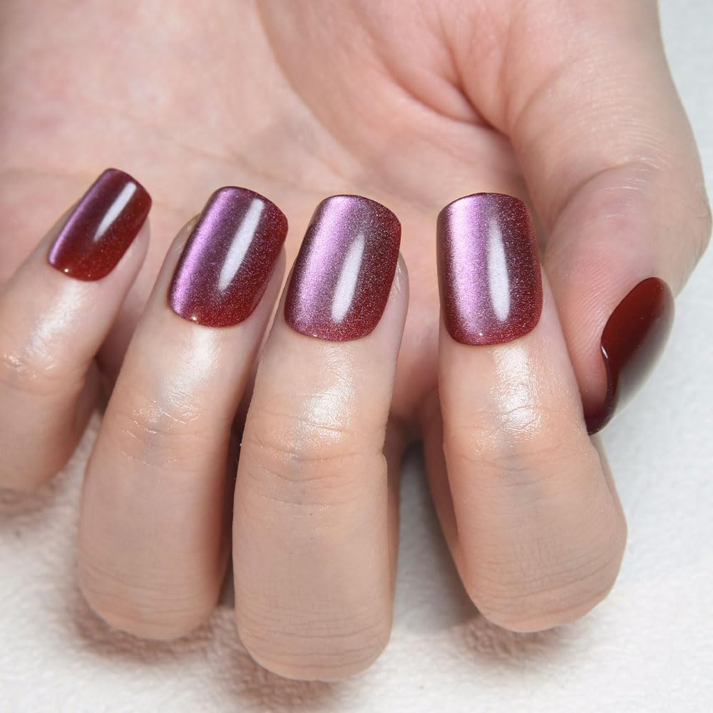 evpct side profile of short square nails showing neat edge