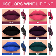 evpct six color swatches on white board showing pigment range for versatile looks